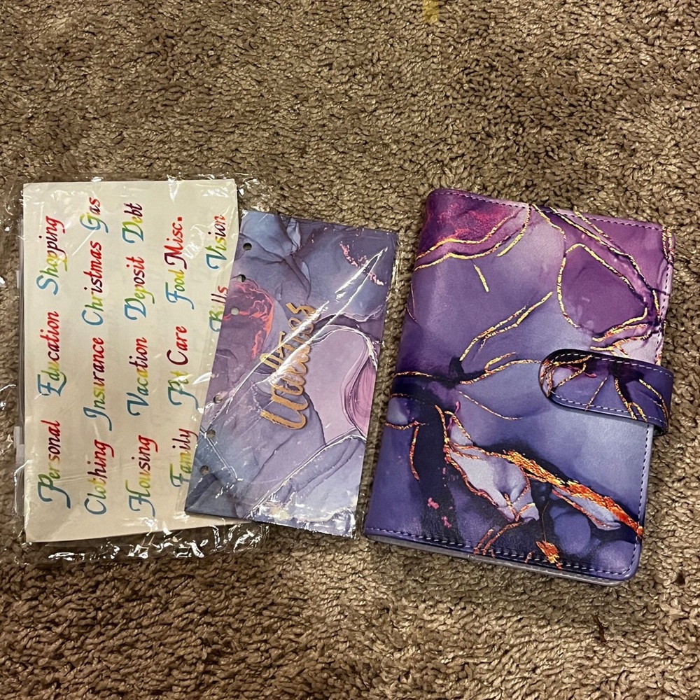 Purple Marble Savings Book